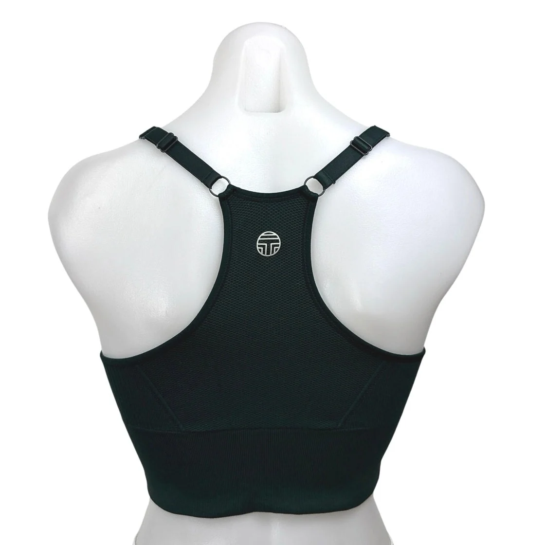 Tory Sport Black Sleeveless Racerback Activewear Sports Bra Crop Tank Top Size S - Image 2