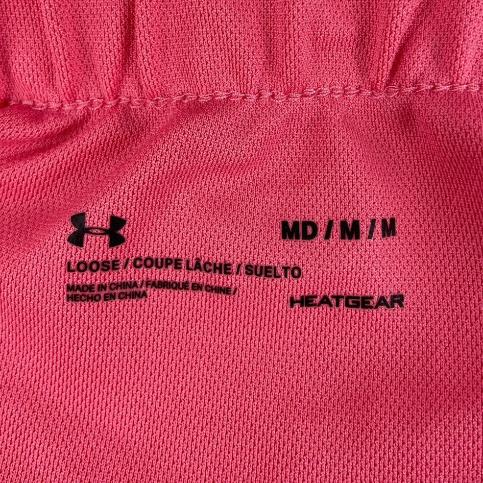 Under Armour Pink Spell Out Waistband Elastic Yoga Pull On Athletic Short Size M - Image 3