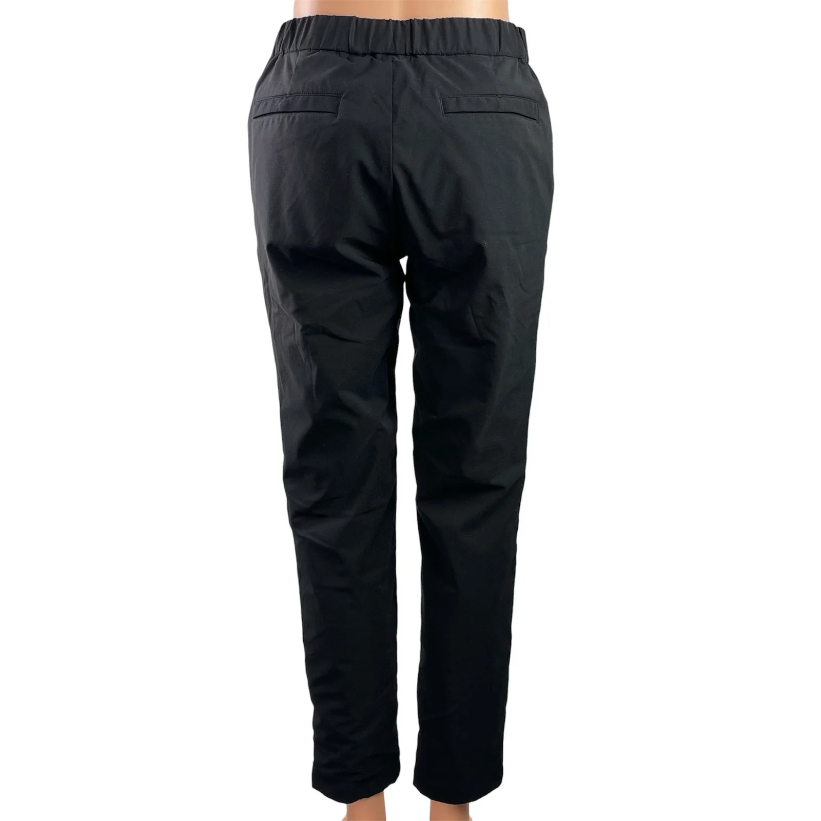 Uniqlo Windproof Warm Lined Women's Black Straight High Rise Trousers Pants M - Image 3