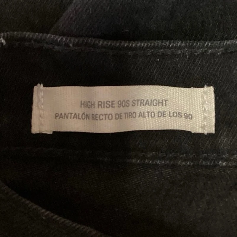 Universal Thread Women's Black High Rise Straight Leg Cargo Denim Jeans Size 2 - Image 5
