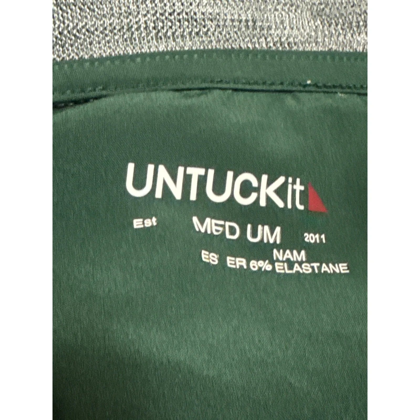 Untuckit Men's Green Short Sleeve Collared Golf Tennis Polo Shirt Top Size M - Image 4