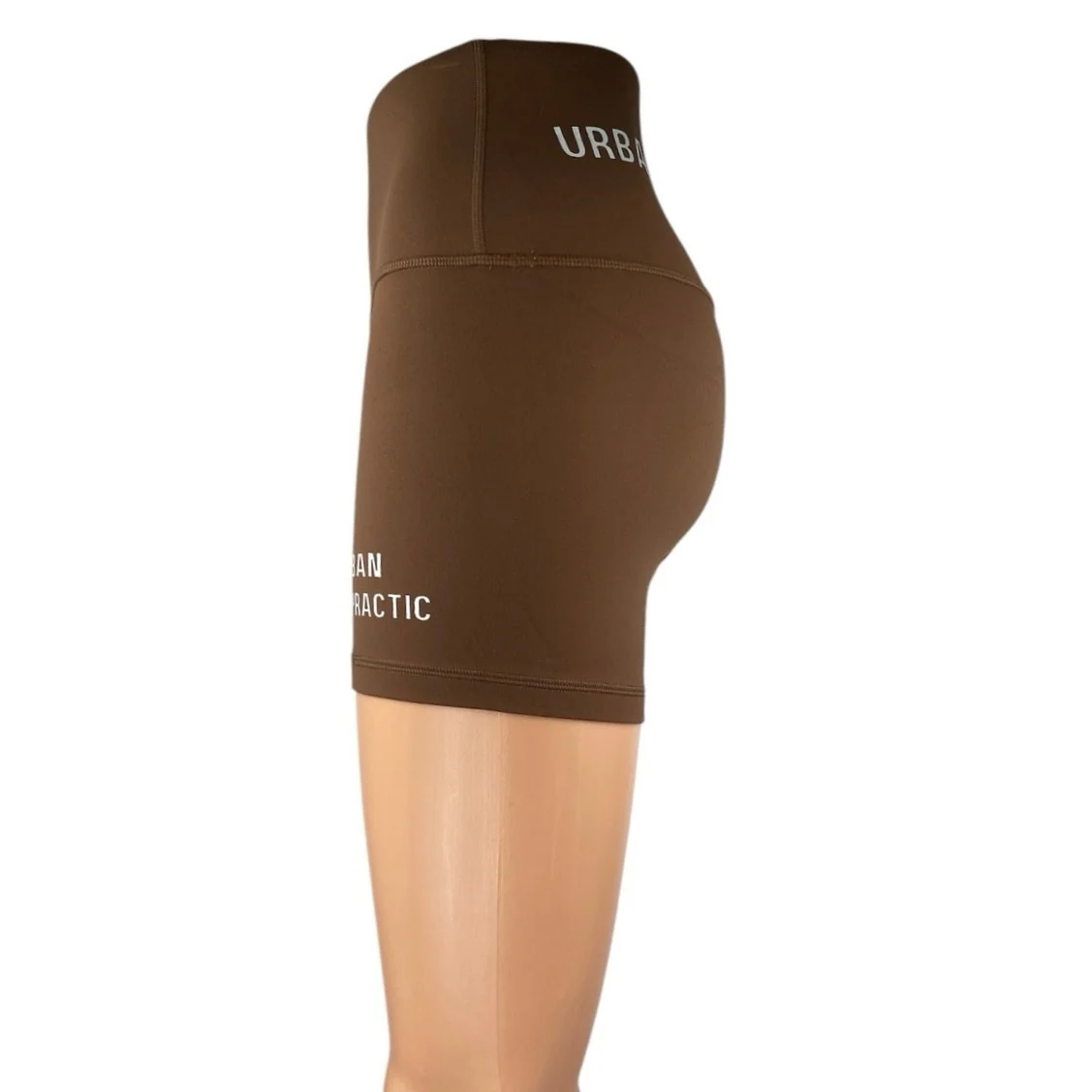 Urban Chiropractic Women's Brown High Waist Athletic Activewear Biker Shorts S - Image 2