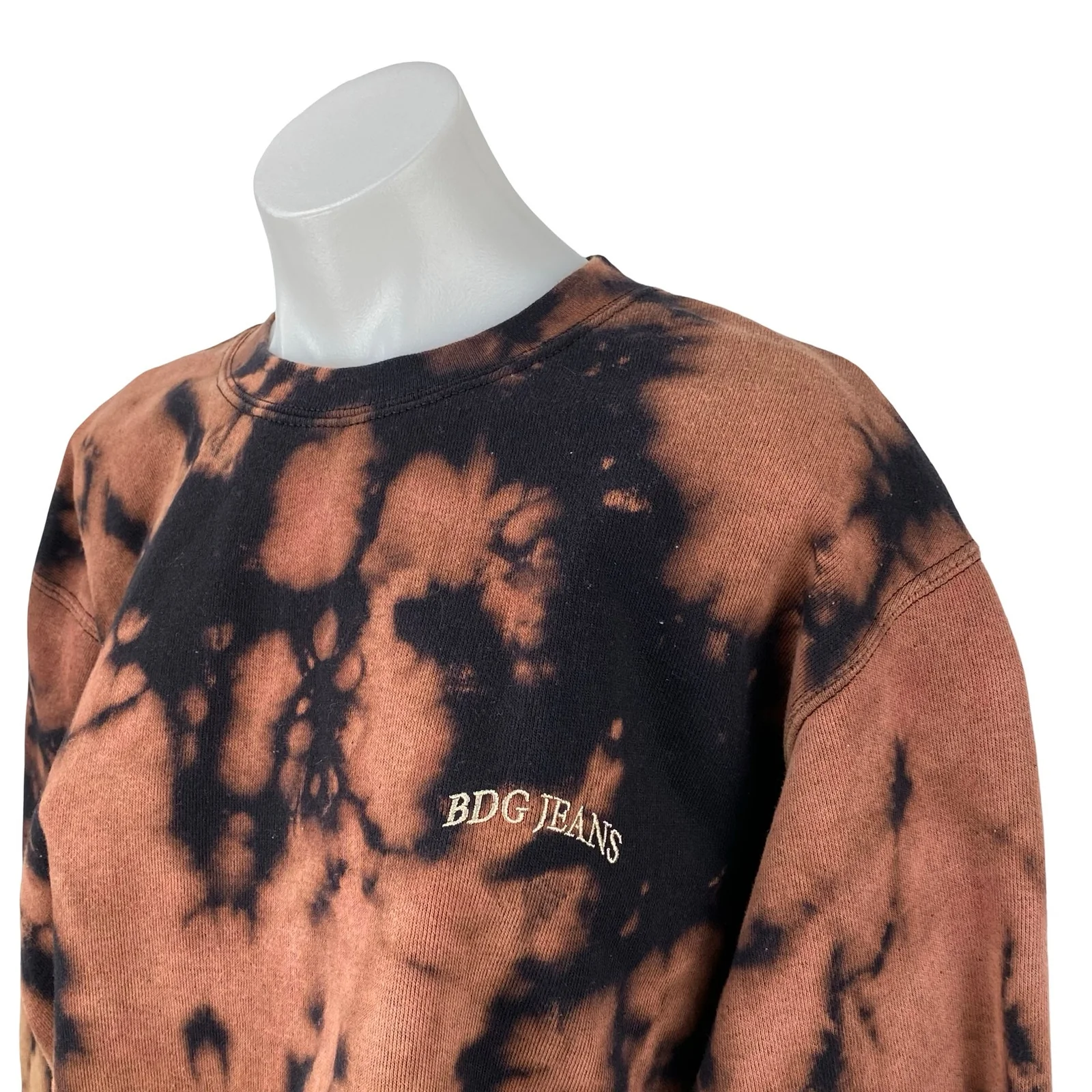 Urban Outfitters BDG Black Brown Long Sleeve Crew Neck Sweatshirt Top Size S - Image 3