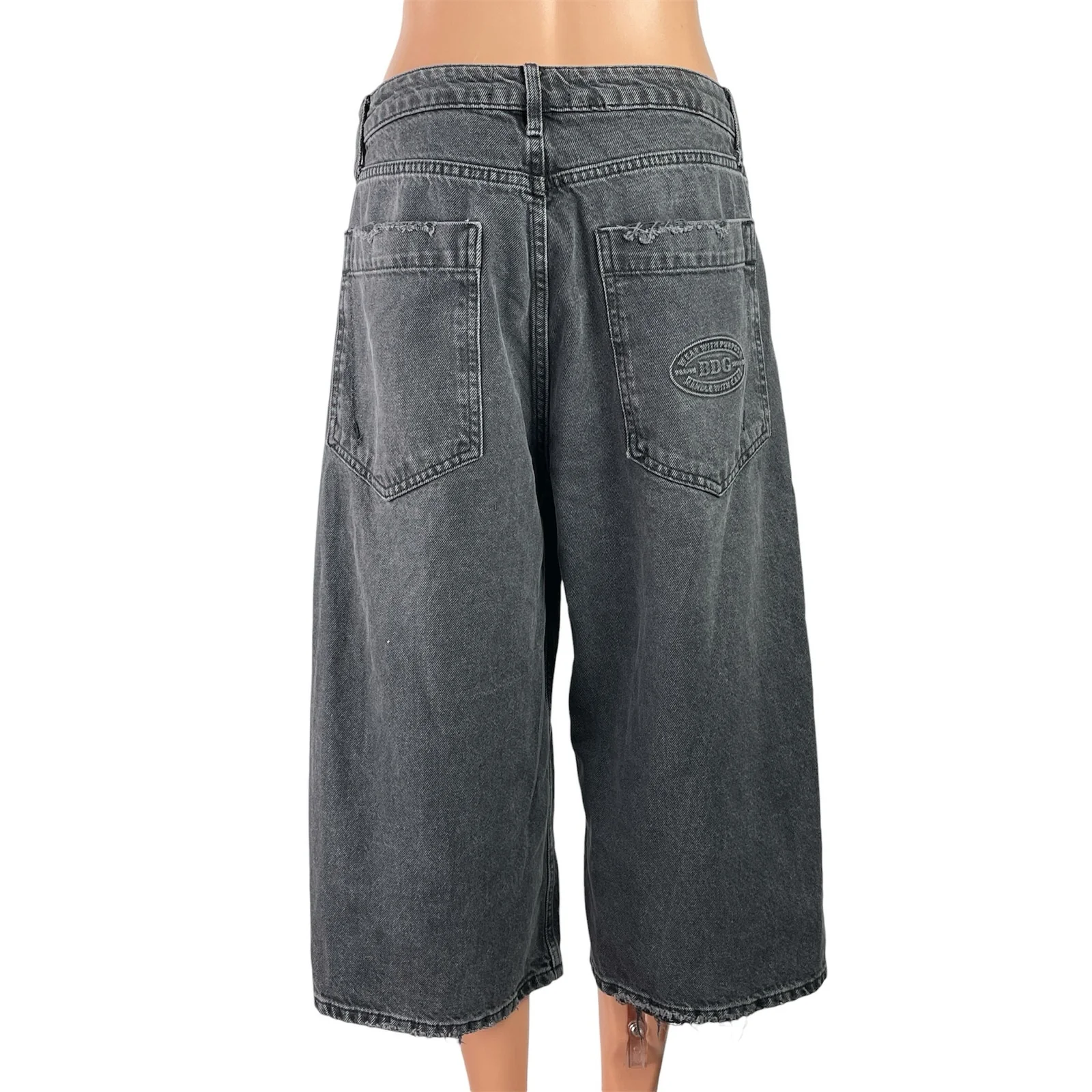 Urban Outfitters BDG Women's Black High Rise Wide Leg Baggy Crop Denim Jeans 27 - Image 3