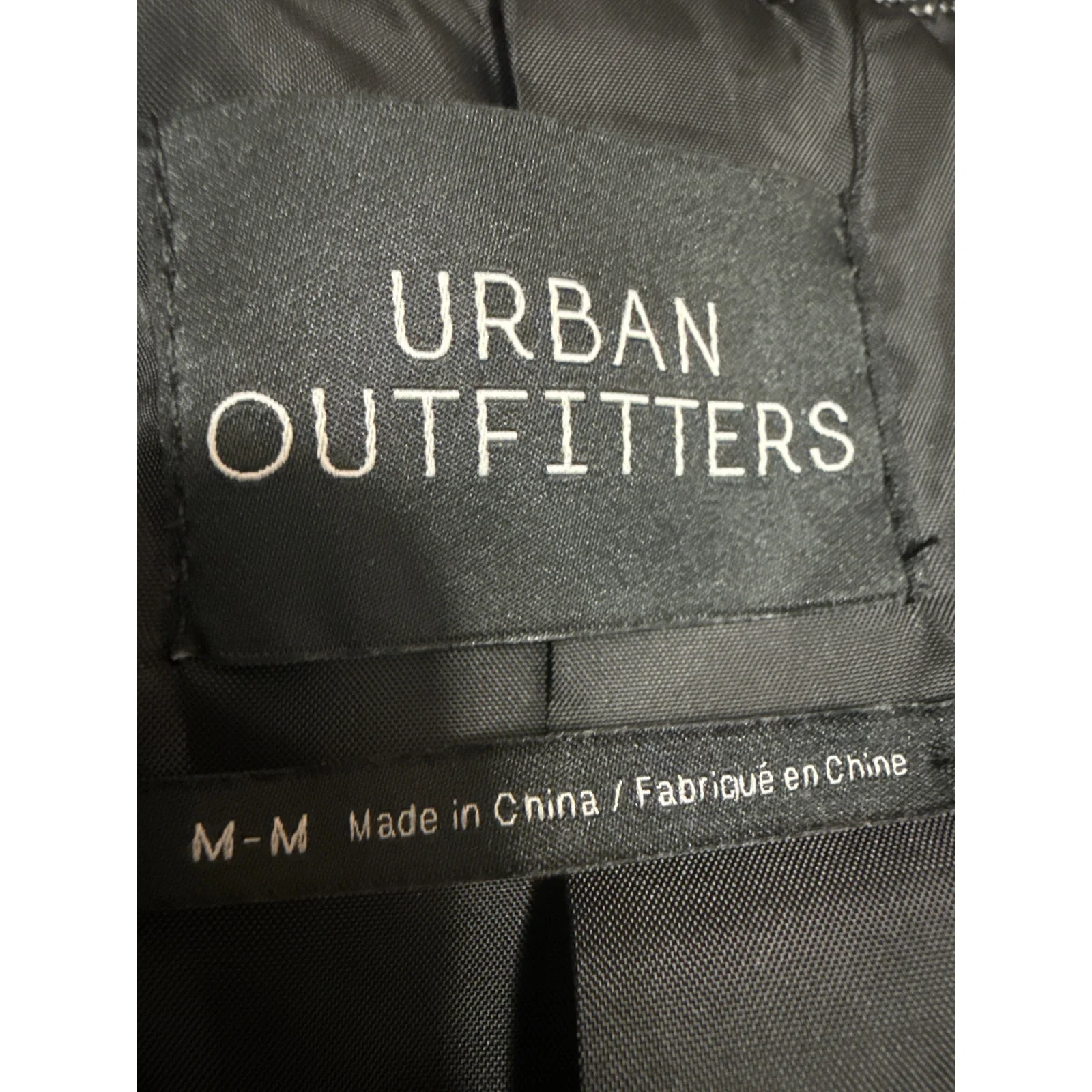 Urban Outfitters Gray Plaid Double Breasted Long Sleeve Blazer Coat Jacket Sz M - Image 3