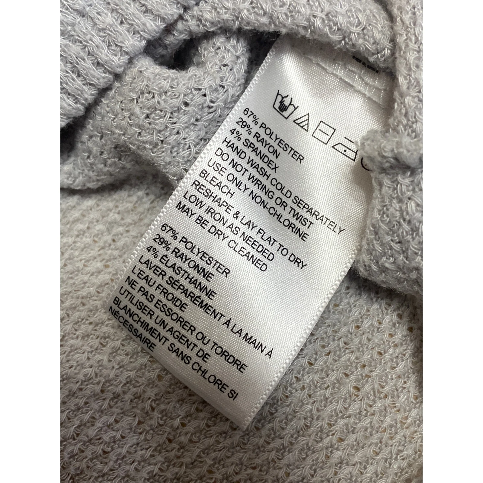 Urban Outfitters Gray Ribbed Long Sleeve Button Down Crop Cardigan Sweater Top S - Image 6