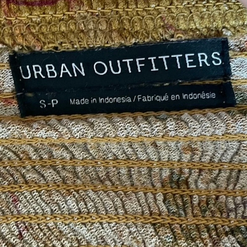 Urban Outfitters Juliana Yellow Mustard Floral Crepe Bustier Corset Crop Top S - Image 5