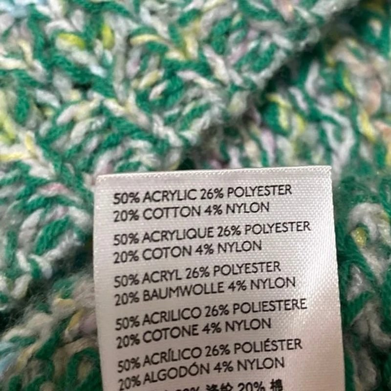 Urban Outfitters Kimchi Blue Space Station Cream Green Chunky Knit Sweater Top M - Image 5