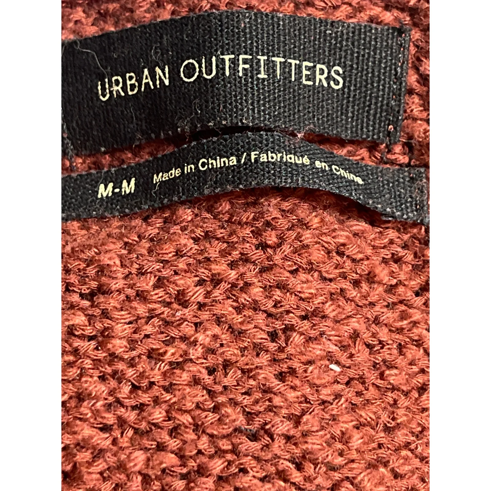 Urban Outfitters Laney Brown Twist Front Long Sleeve Knit Sweater Crop Top Sz M - Image 3