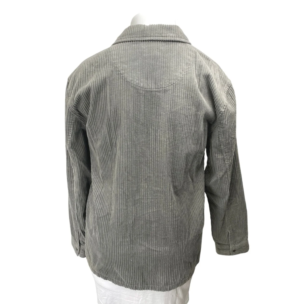 Urban Outfitters Ryder Men's Gray Corduroy Zip Up Long Sleeve Shirt Jacket Top L - Image 2