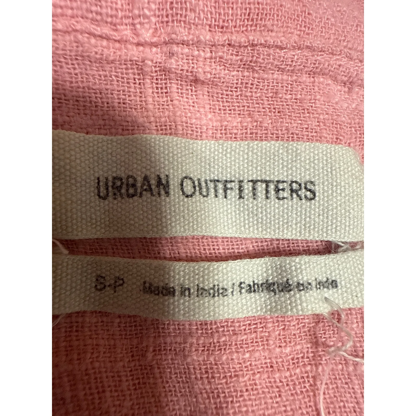 Urban Outfitters Sunshine Bowie Holiday Pink Embroidered Crop Shirt Top Size S - Image 4