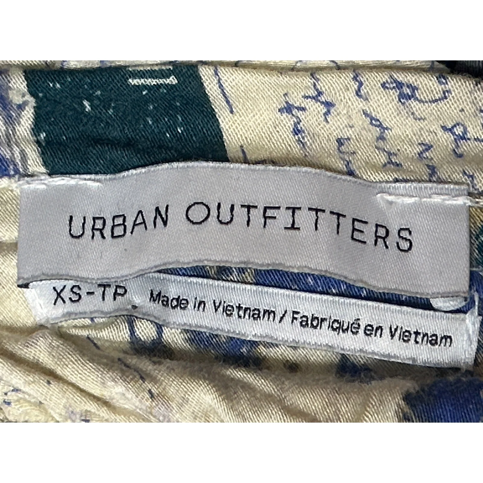 Urban Outfitters Valentina Blue Sleeveless Floral Bustier Cami Crop Top Size XS - Image 5