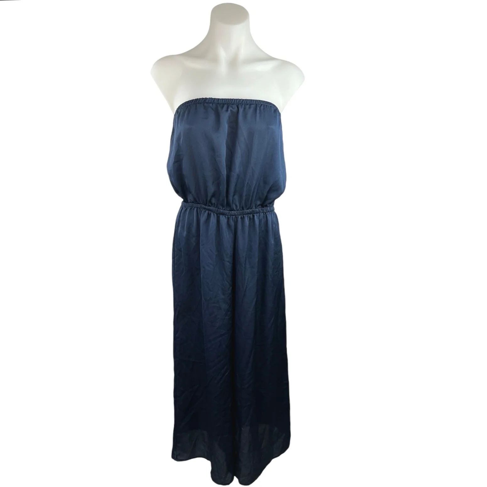 Urban Outfitters Women's Blue Strapless Culotte Flared Wide Leg Jumpsuit Size M