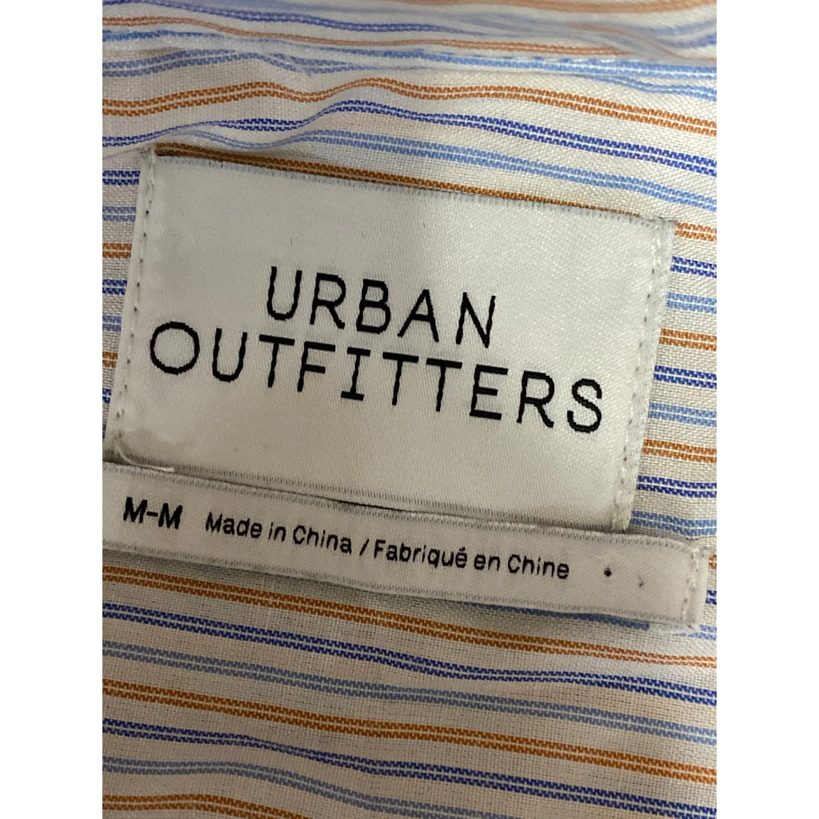 Urban Outfitters Women's Multicolor Striped Long Belle Sleeve Button Up Shirt M - Image 4