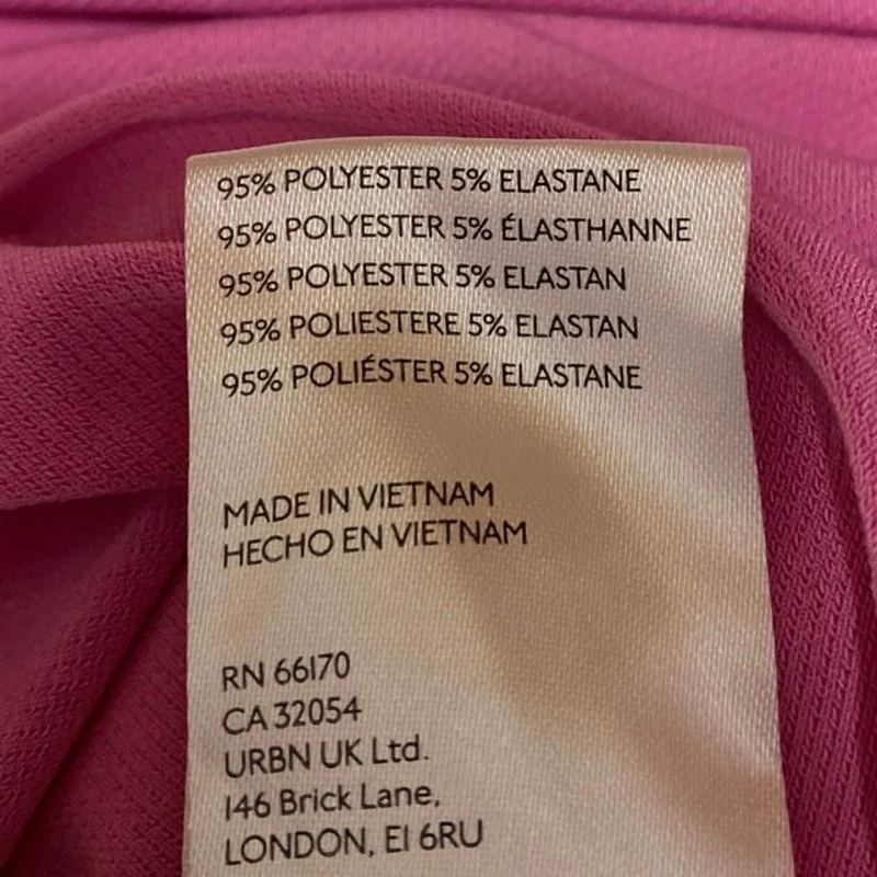 Urban Outfitters Women's Pink Strapless Sleeveless Asymmetric Bandeau Tube Top M - Image 4