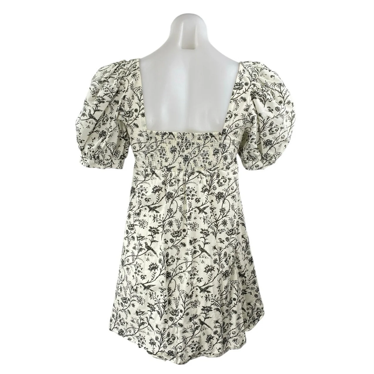 Urban Outfitters X Laura Ashley Penelope Black White Babydoll Mini Dress Size XS - Image 3