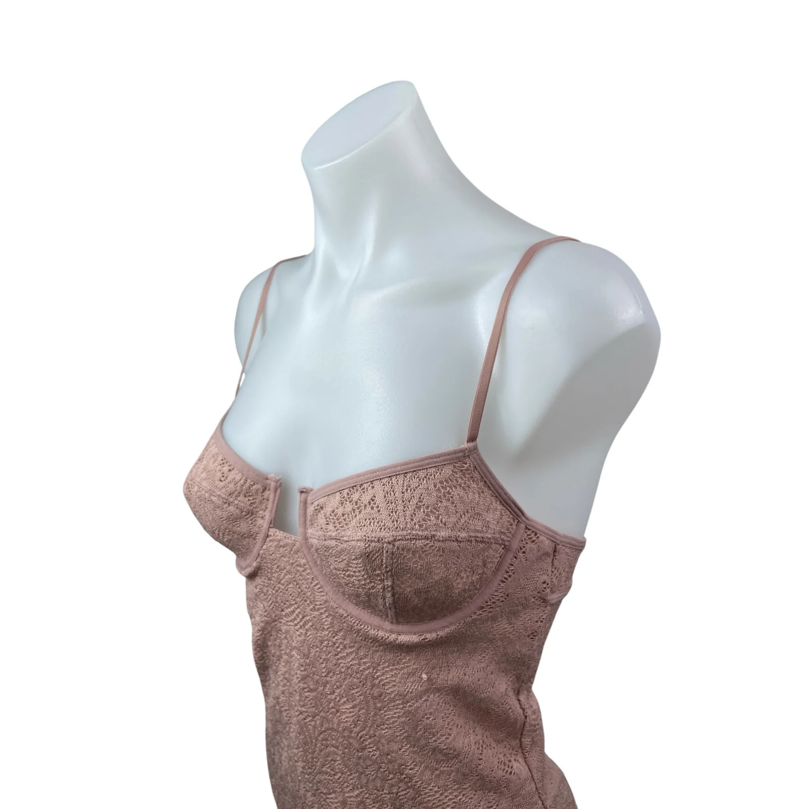 Urban Outfitters X Out From Under Lace Underwired Bustier Cami Bodysuit Top Sz M - Image 3