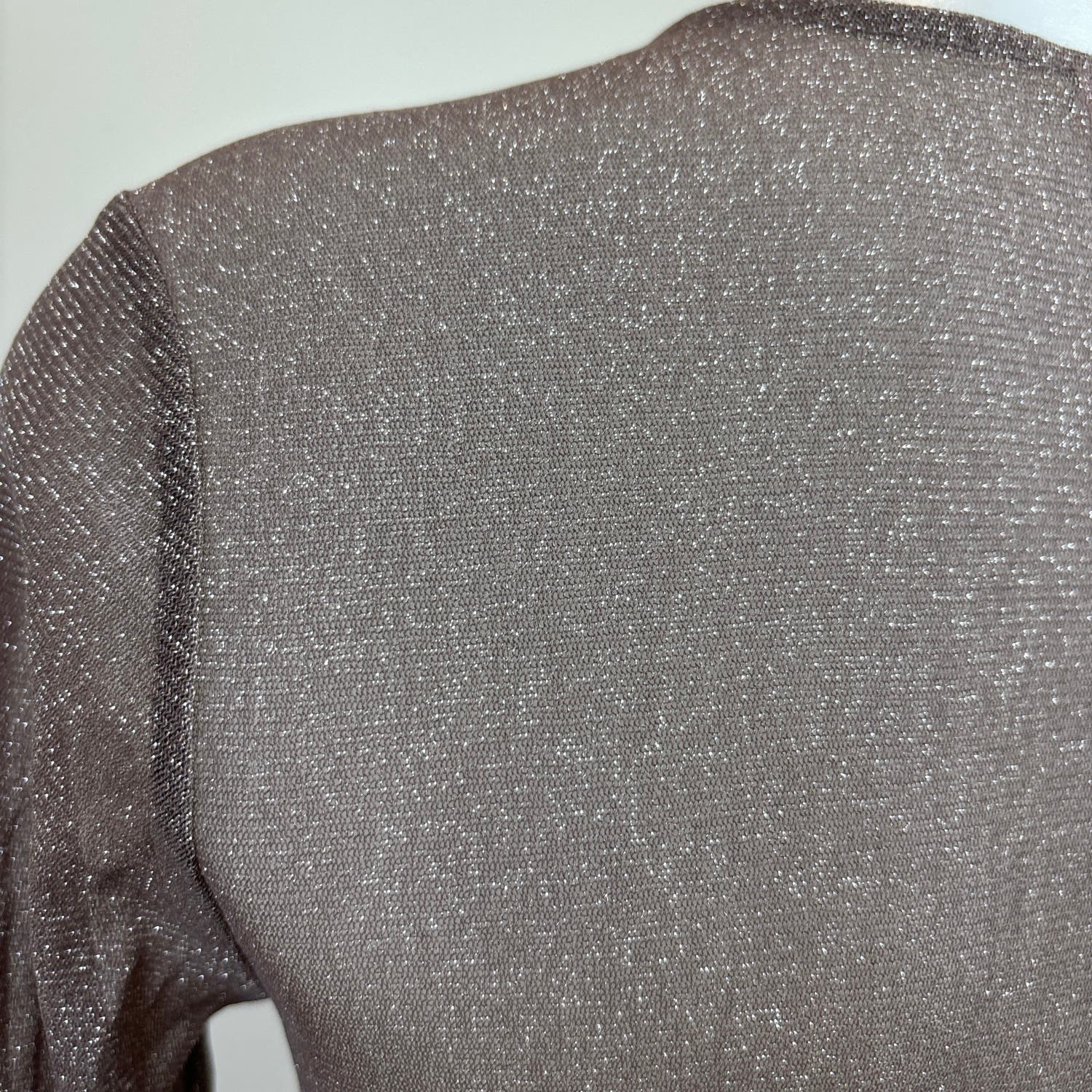 Victoria’s Secrets Sparkle Metallic Purple Grey Sheer Long Sleeve Tunic Top XS - Image 5