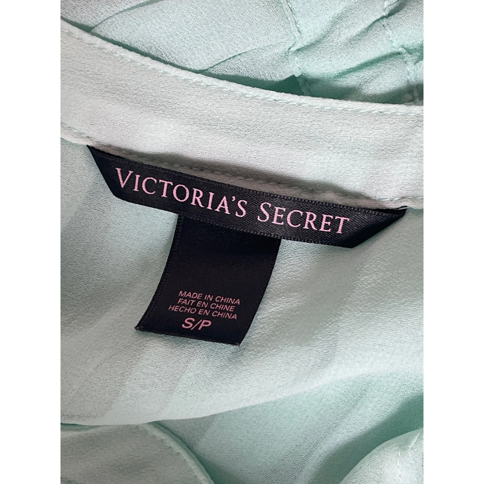 Victoria's Secret Mint Green Sleeveless V Neck Pleated Fit & Flare Mini Dress S - Image 4