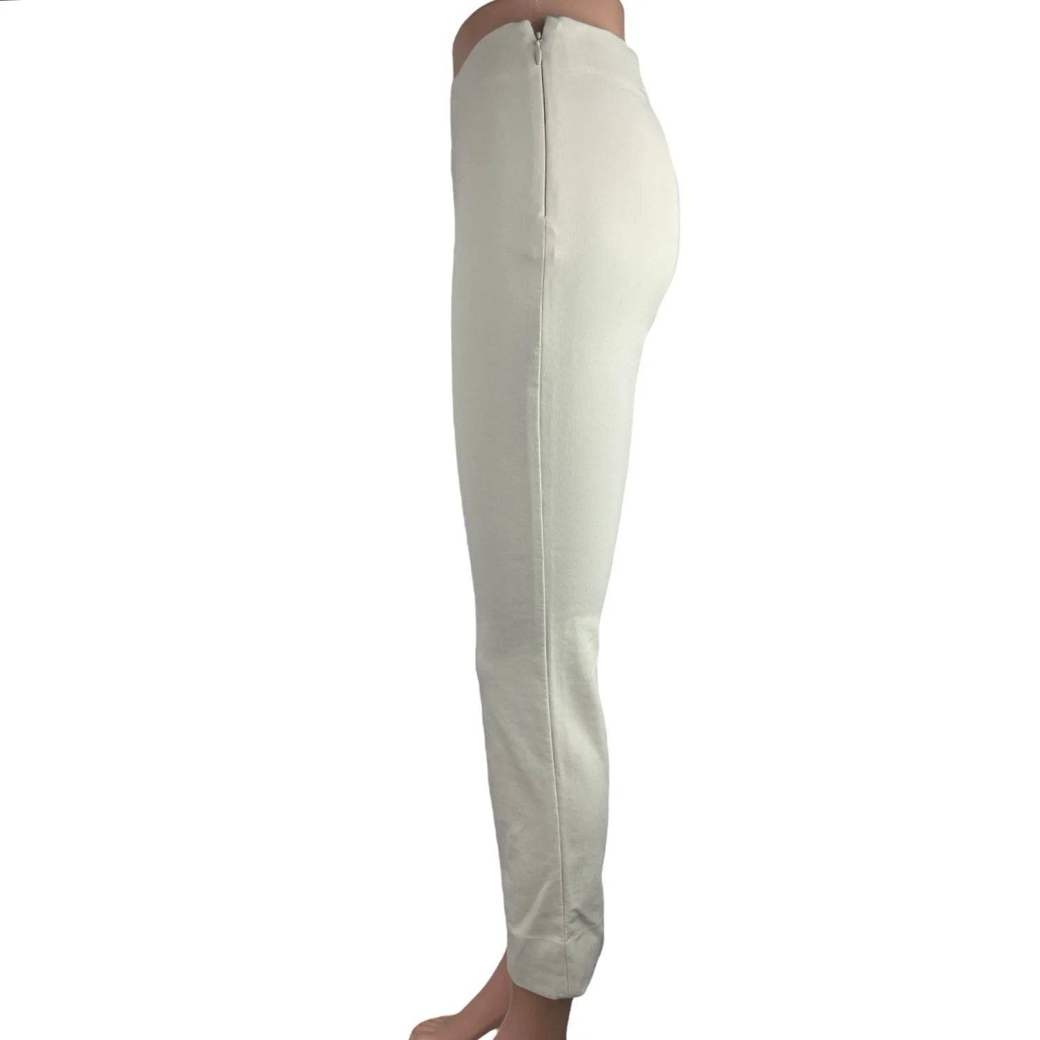 Vince White Mid Rise Stretch Slim Straight Cropped Trouser Casual Pants Size S - Image 2