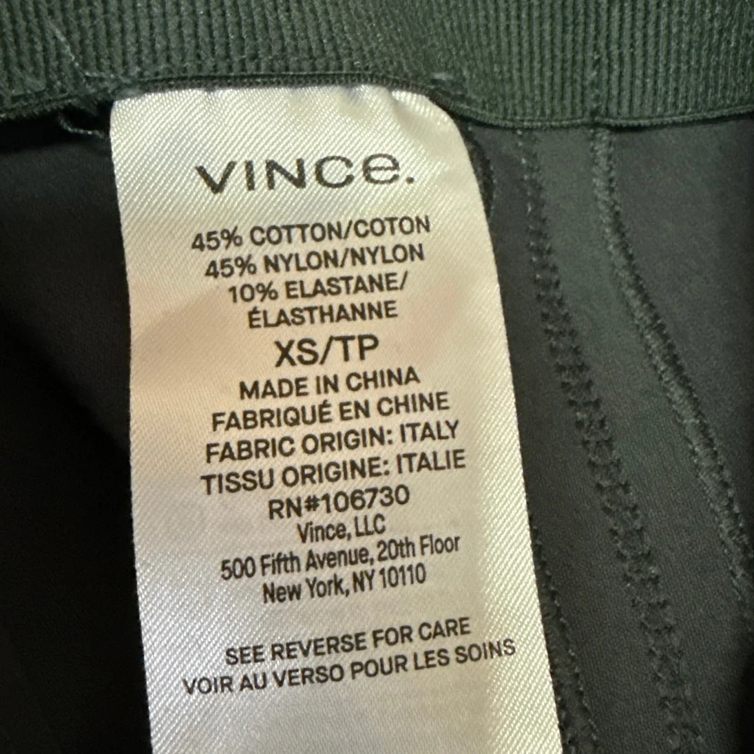 Vince Women's Blue Gray High Waist Pleated Skinny Trousers Leggings Pants Sz XS - Image 5