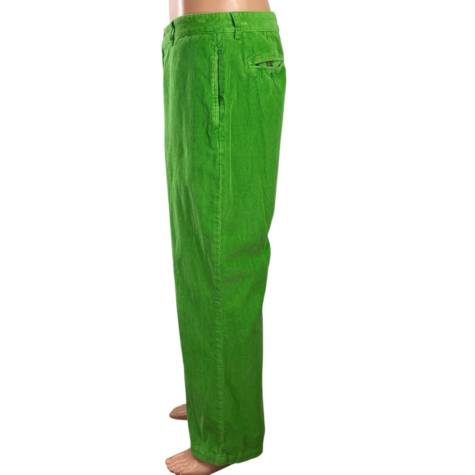 Vineyard Vines Green Corduroy High Waisted Straight Leg Trousers Pants Sz 34x30 - Image 2