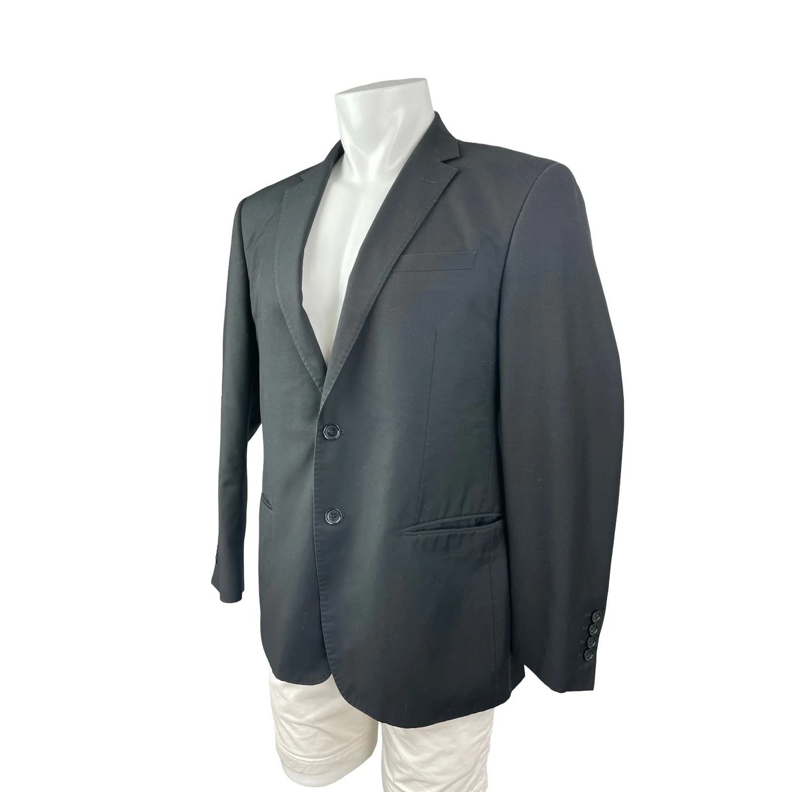 Vitarelli Men's Gray Peak Lapel Long Sleeve Blazer Suit Sport Coat Jacket 42R - Image 3