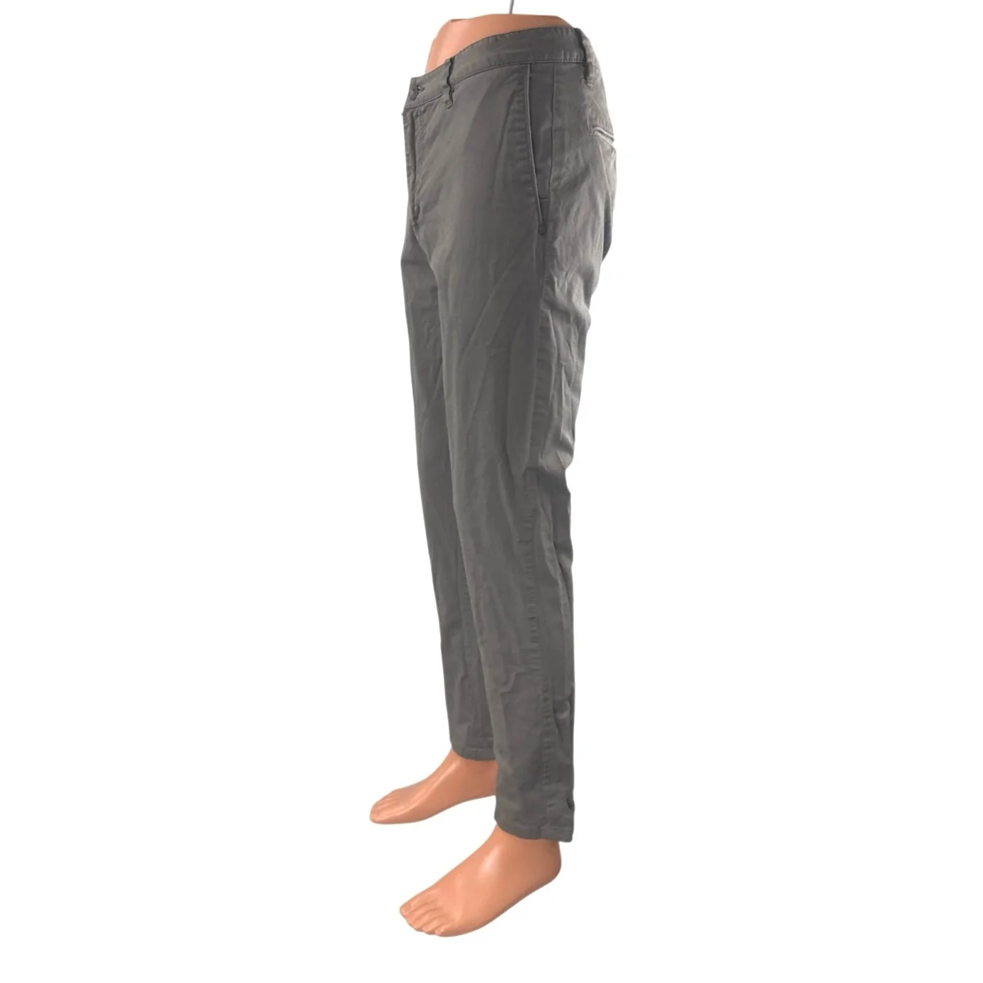 Vuori Meta Men's Gray High Rise Slim Straight Chino Tapered Trousers Pants Sz 34 - Image 2