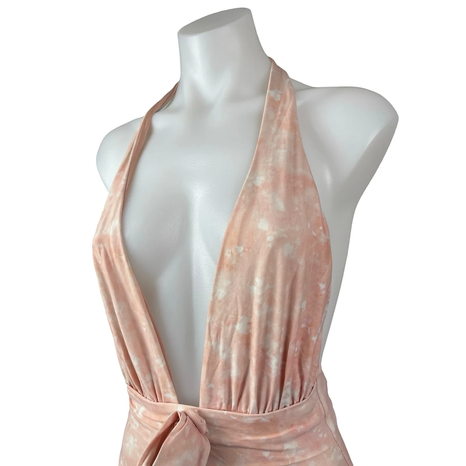 WeWoreWhat Brooklyn Women's Deep Halter V Neck Sleeveless One Piece Swimsuit XS - Image 3