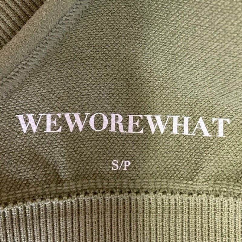 WeWoreWhat Green Deep V Sleeveless Open Back Sports Bra Top Size S - Image 3