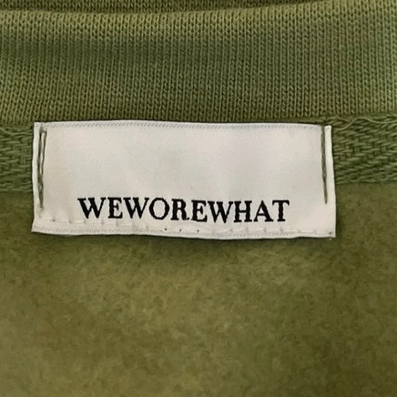 WeWoreWhat Green Round Neck Long Sleeves Pullover Cropped Top Sweatshirt Size S - Image 3