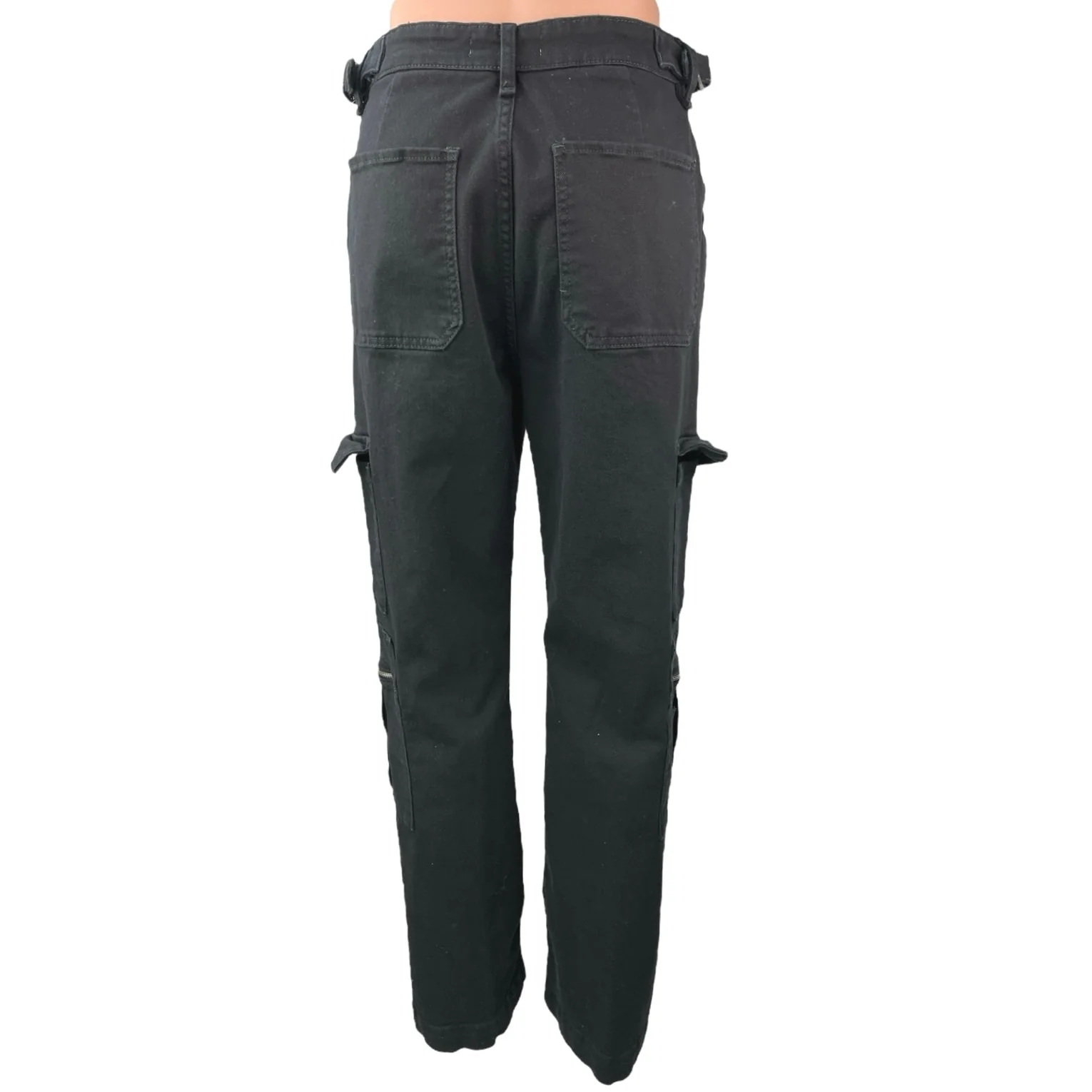 WeWoreWhat Women's Black High Rise Straight Cargo Ankle Denim Jeans Size 28 - Image 3