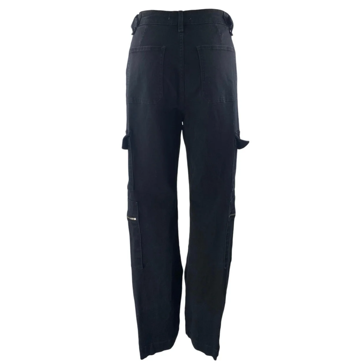 WeWoreWhat Women's Black High Waisted Straight Leg Cargo Trousers Pants Size 26 - Image 3