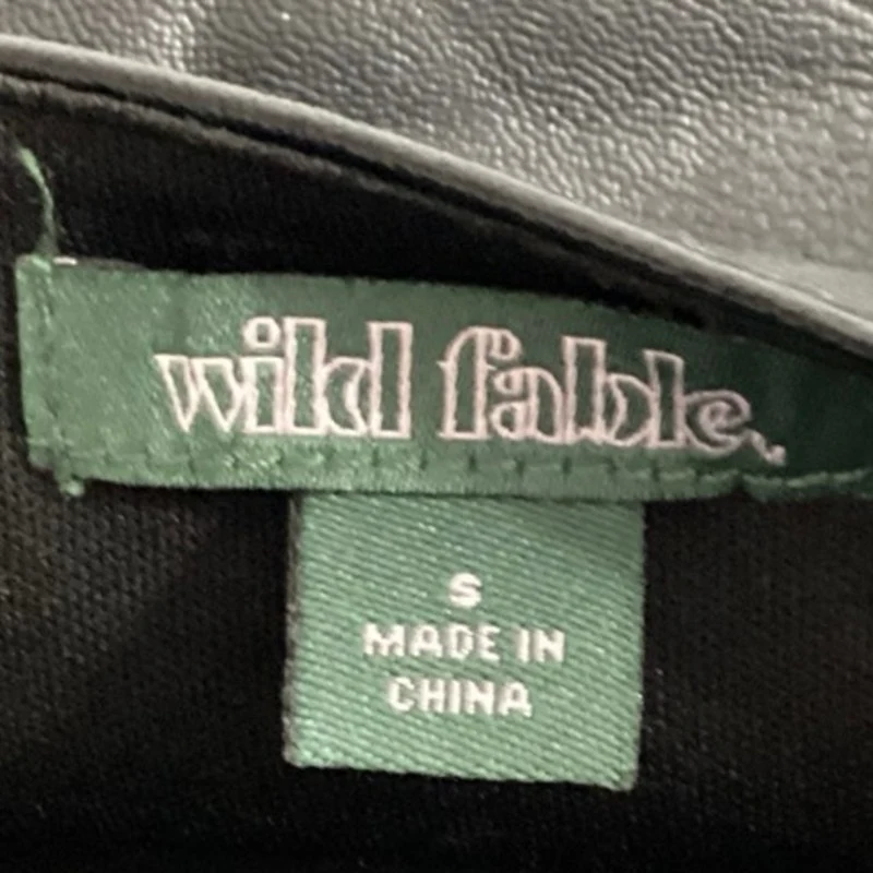 Wild Fable Black Faux Leather Sleeveless Square Neck Zip Up Mini Bodycon Dress S - Image 5