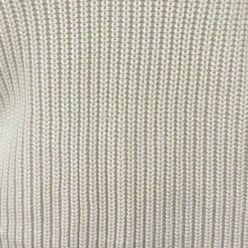 Women's Off White Ribbed Knit Sleeveless V Neck Cami Camisole Tank Top Size M - Image 2