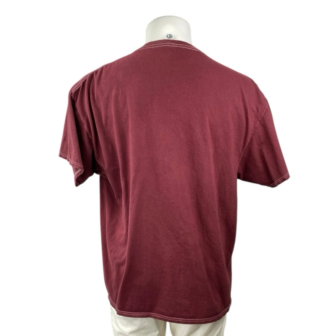 Wu-Tang Clan Mens Red Maroon Short Sleeve Graphic Print T Shirt Tee Top Size S/M - Image 4