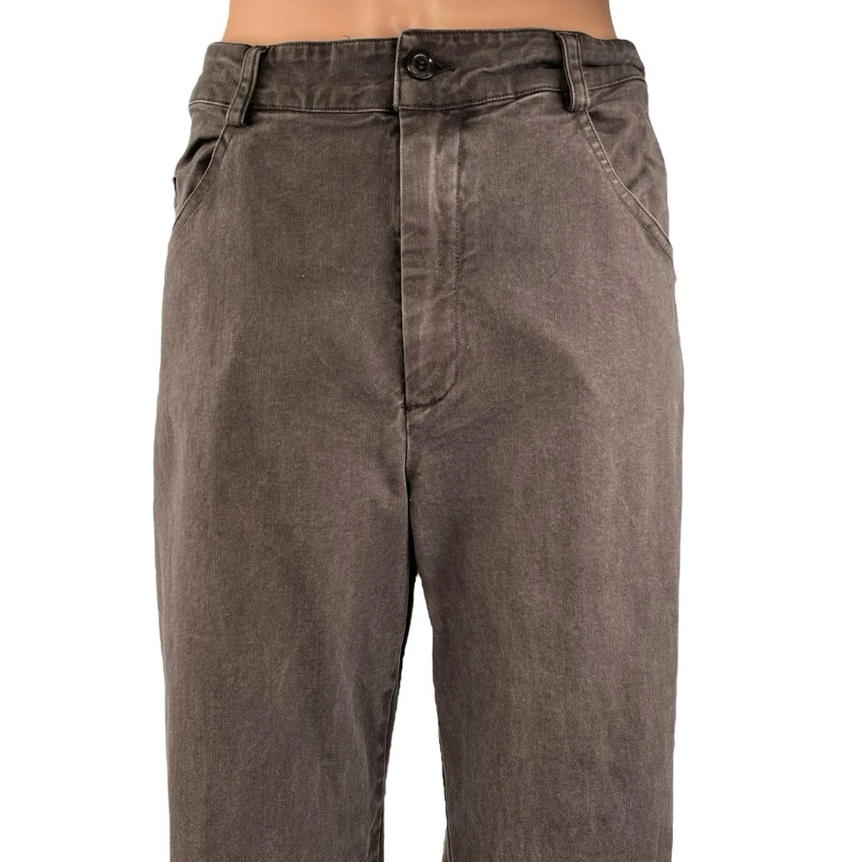 YFB Women's Brown High Waisted Flared Bootcut Bell Bottom Denim Jeans Size L - Image 4