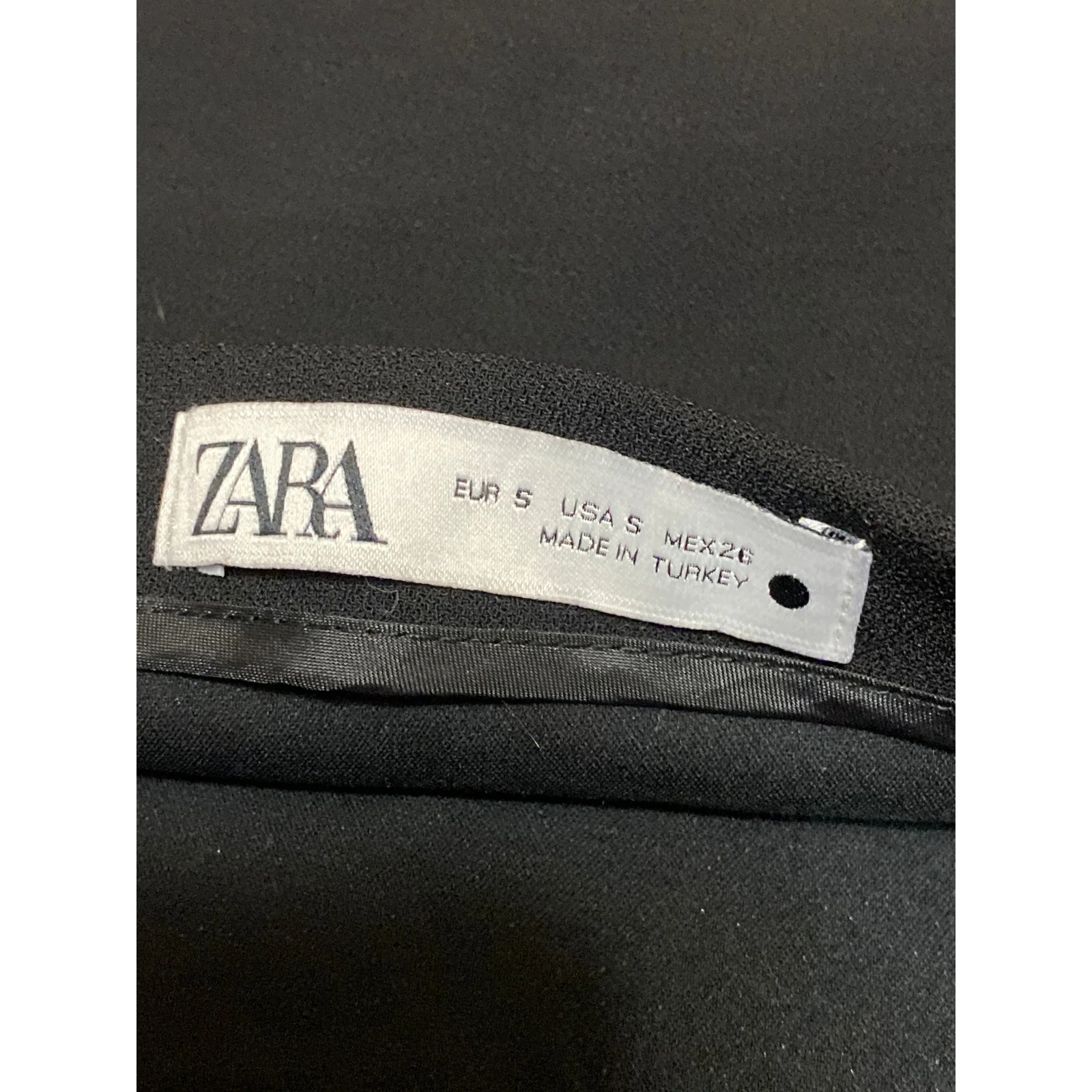 Zara Black Jeweled Rhinestone Embellished Slit Zipper Mini Pencil Skirt Size S - Image 4