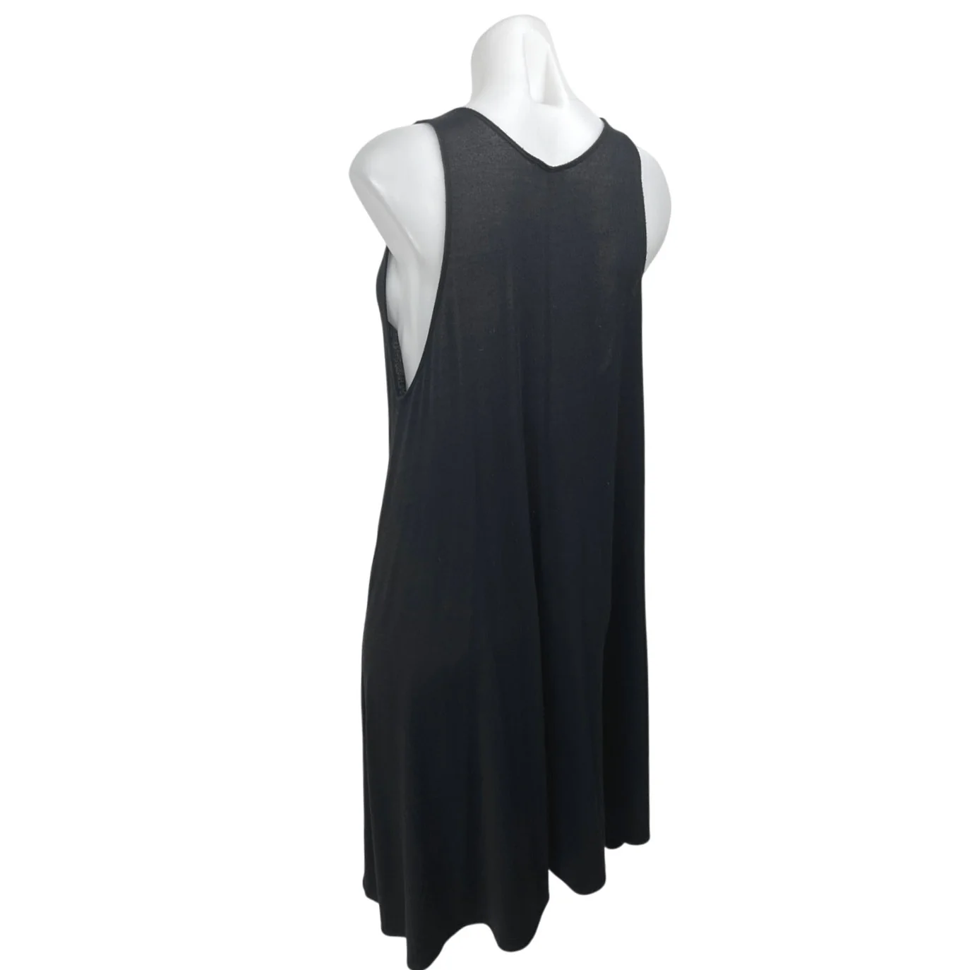 Zara Black Sleeveless Cami Camisole Tank Round Neck Mini Shift Dress Size M - Image 2