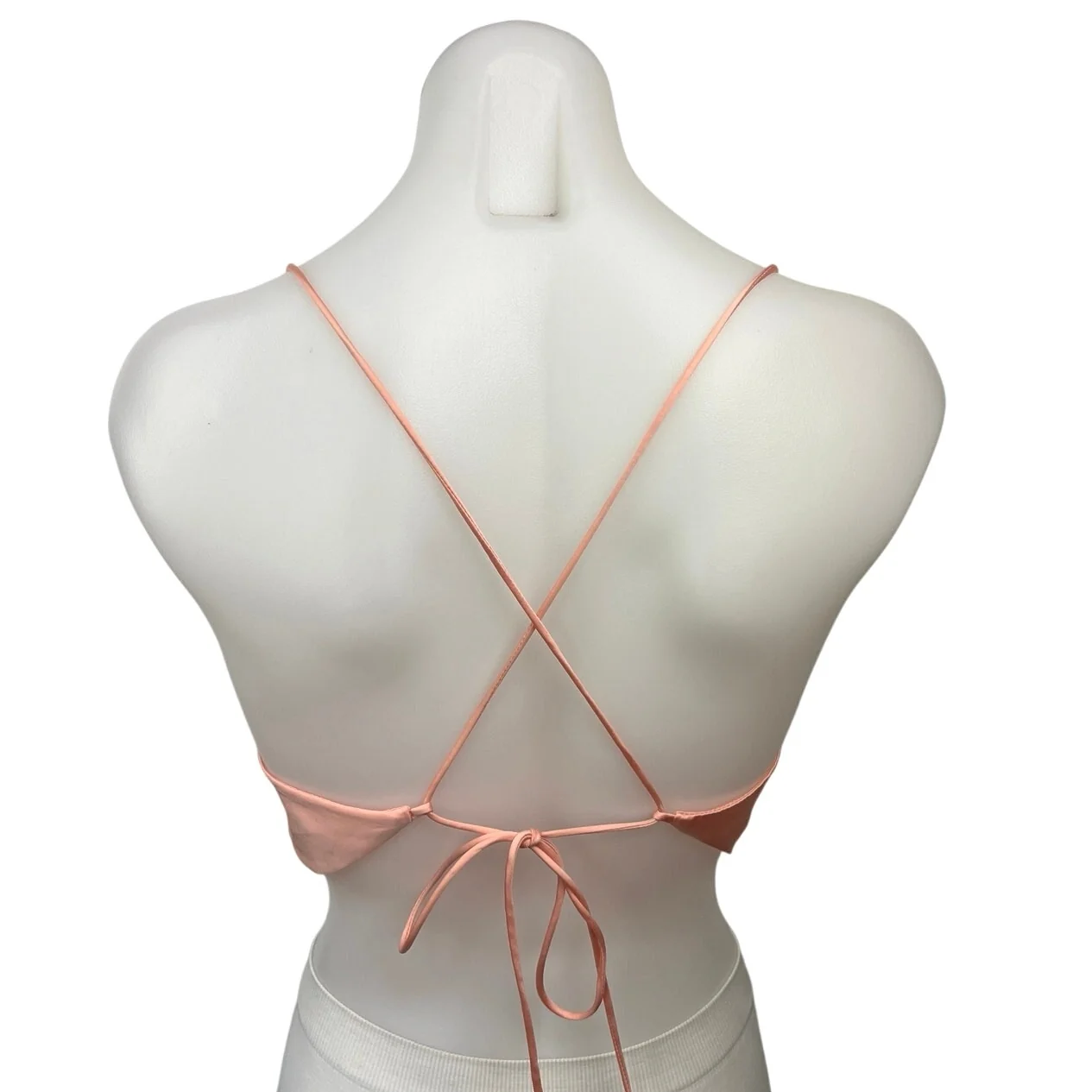 Zara Orange Silk Satin Cowl Neck Crossback Sexy Camisole Crop Tank Top Size S - Image 2
