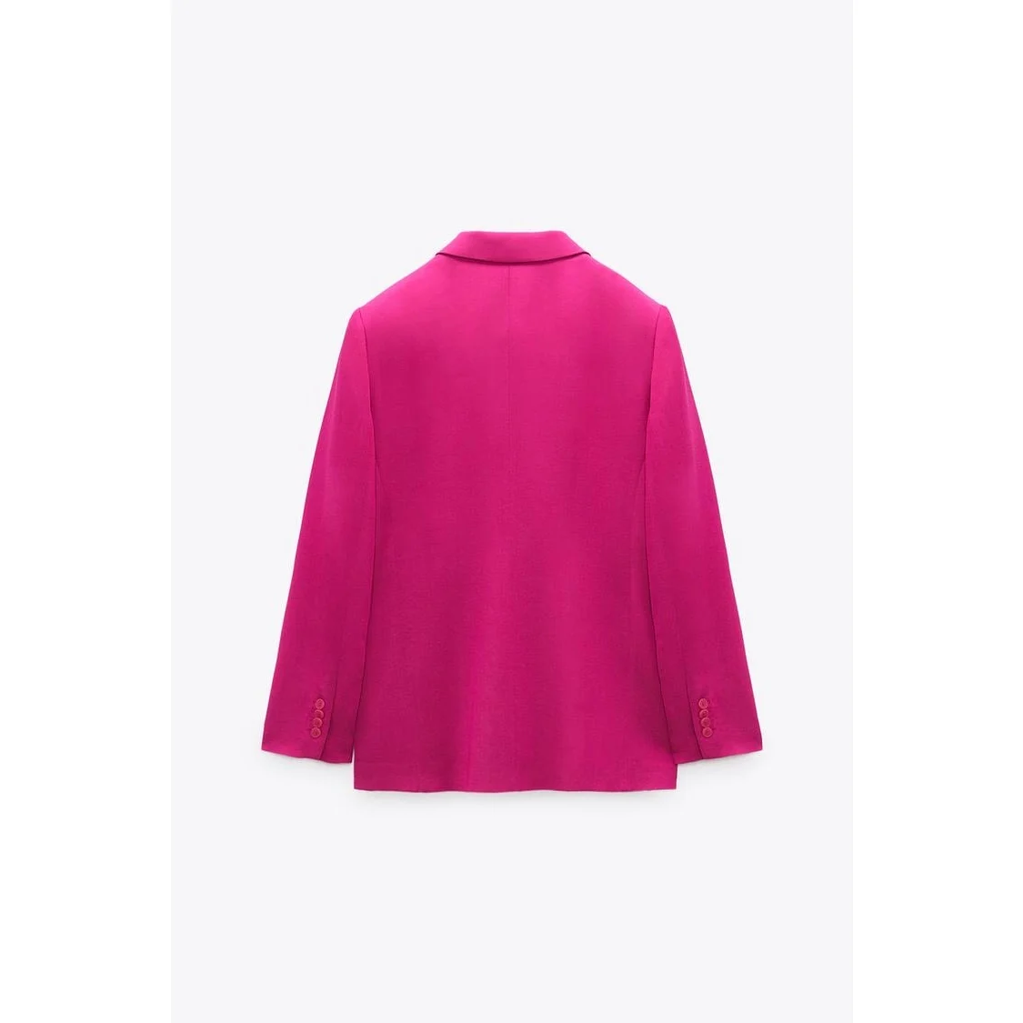 Zara Women's Fuchsia Pink Double Breasted Notch Collar Blazer Coat Jacket Sz XS - Image 13