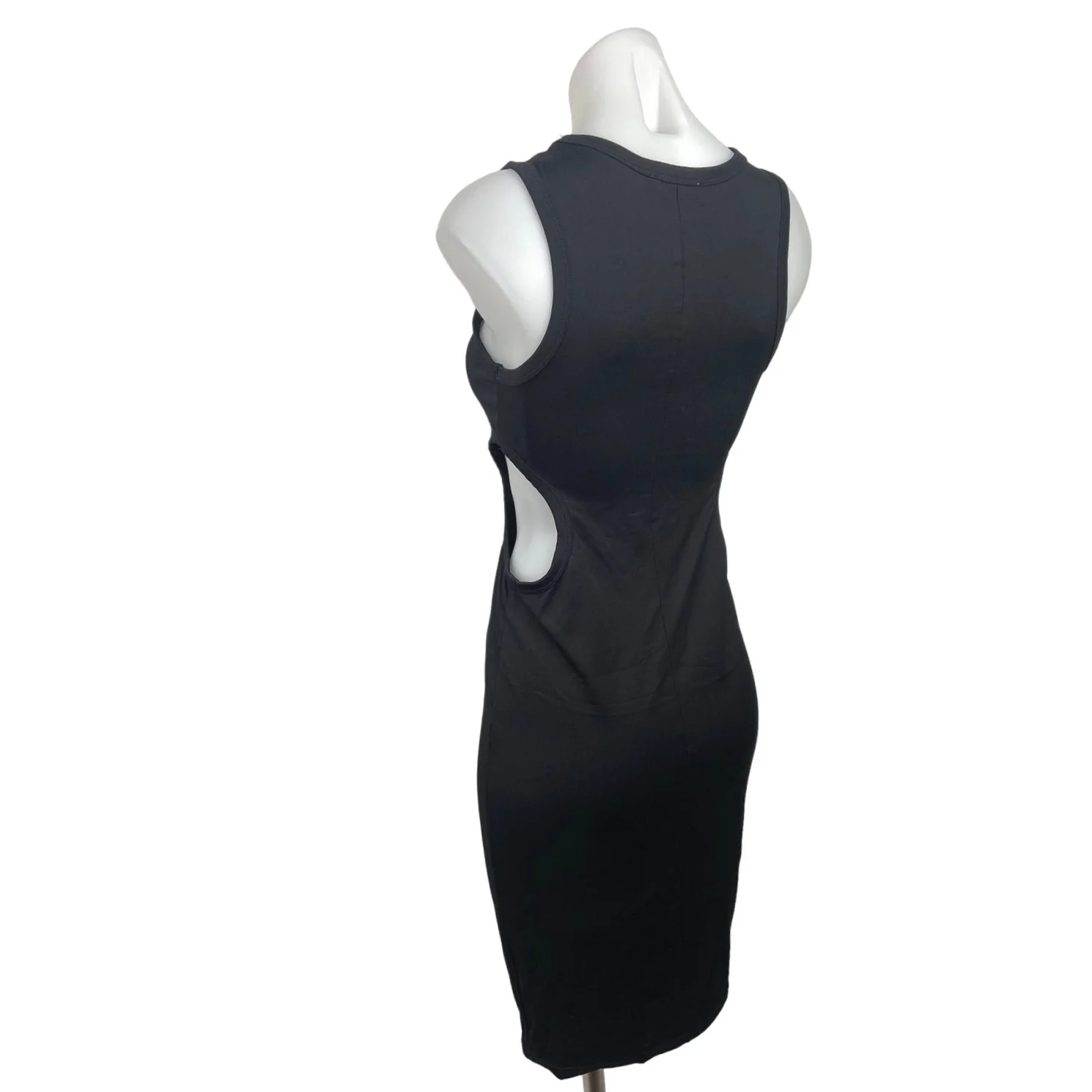 Zara Trafaluc Black Cutout Waist Round Neck Sleeveless Mini Sheath Dress Size S - Image 2