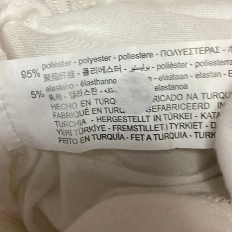 Zara White Ribbed Elastic Waist Drawstring Pull On Sweatpants Lounge Pants Sz S - Image 5