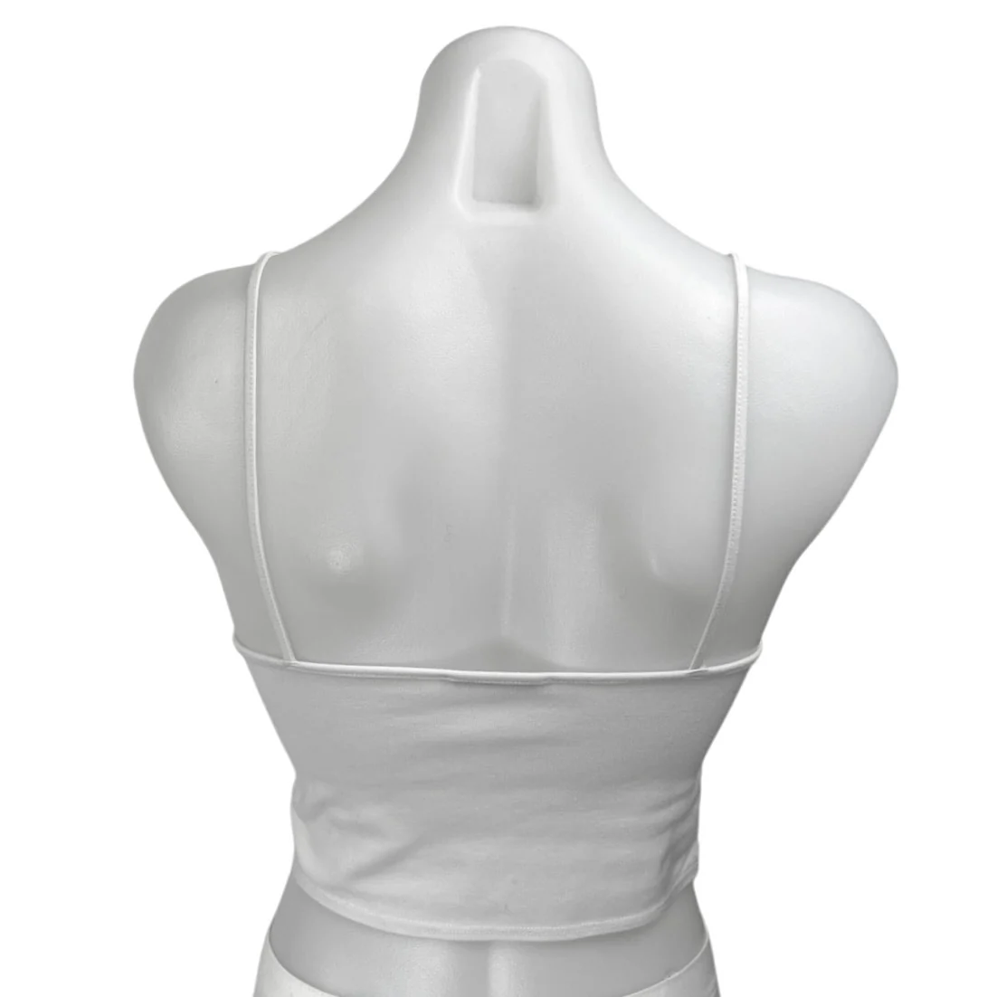 Zara Women White Sleeveless Twist Sweetheart Cami Camisole Tank Crop Top Size S - Image 2