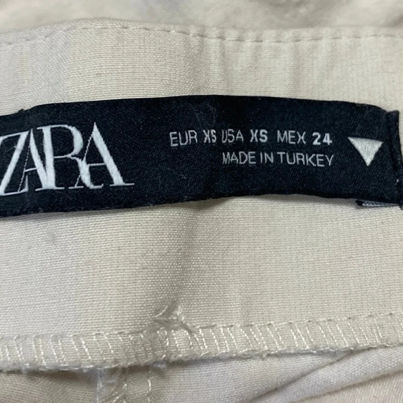 Zara Women's Beige High Waisted Flare Bootcut Trousers Dress Pants Size XS - Image 4