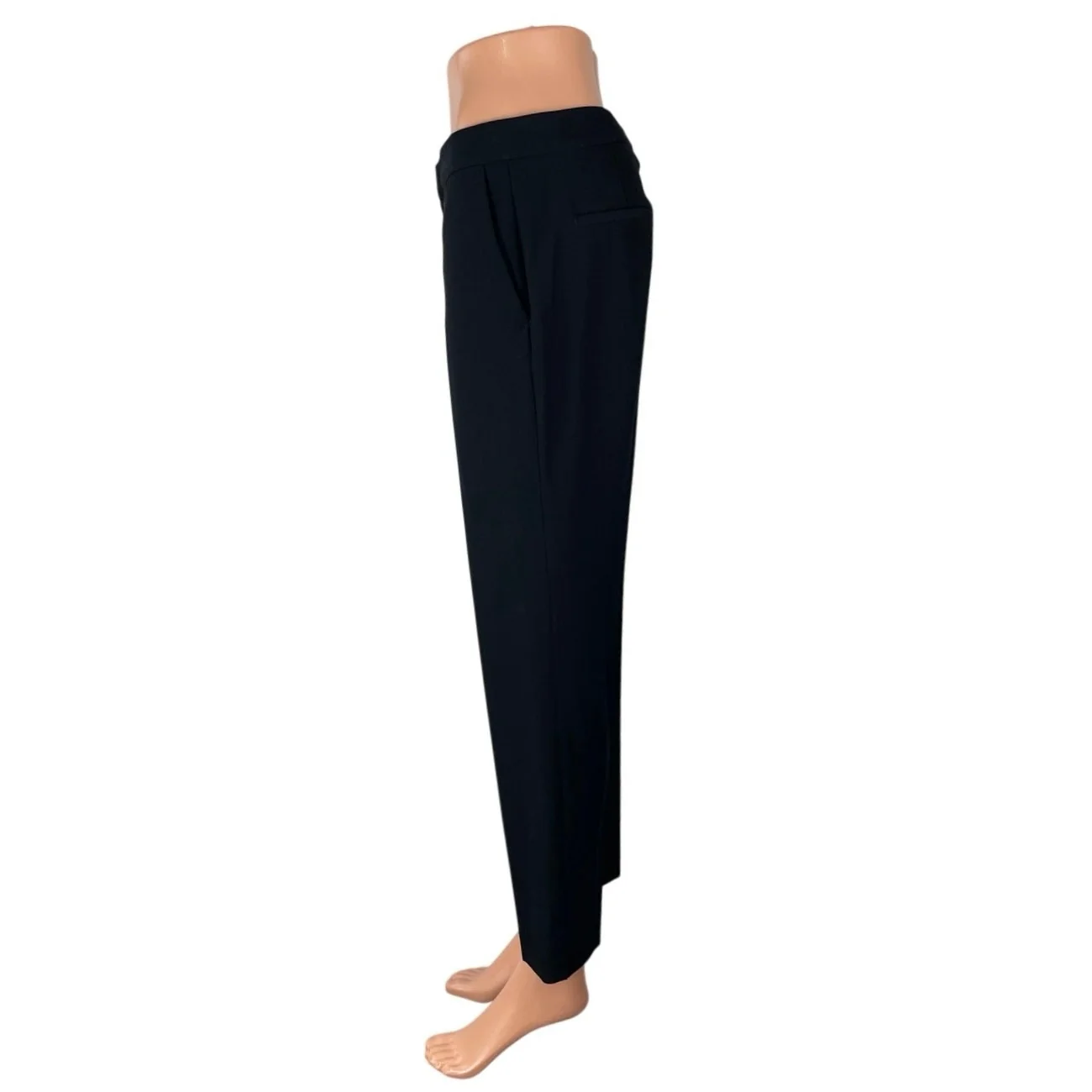 Zara Women's Black High Rise Loose Tapered Business Work Trousers Dress Pants 04 - Image 2