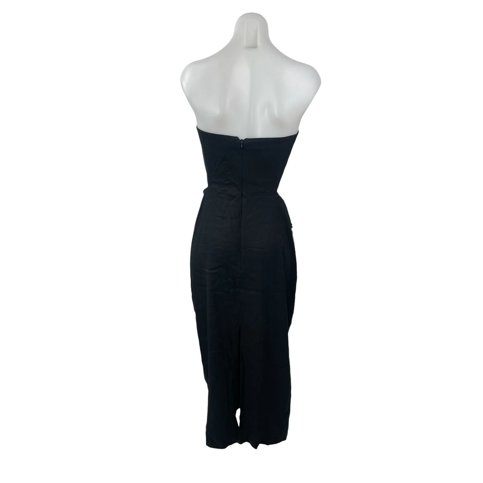 Zara Women's Black Strapless Tube Cutout Sleeveless Slit Pencil Midi Dress XXL - Image 4