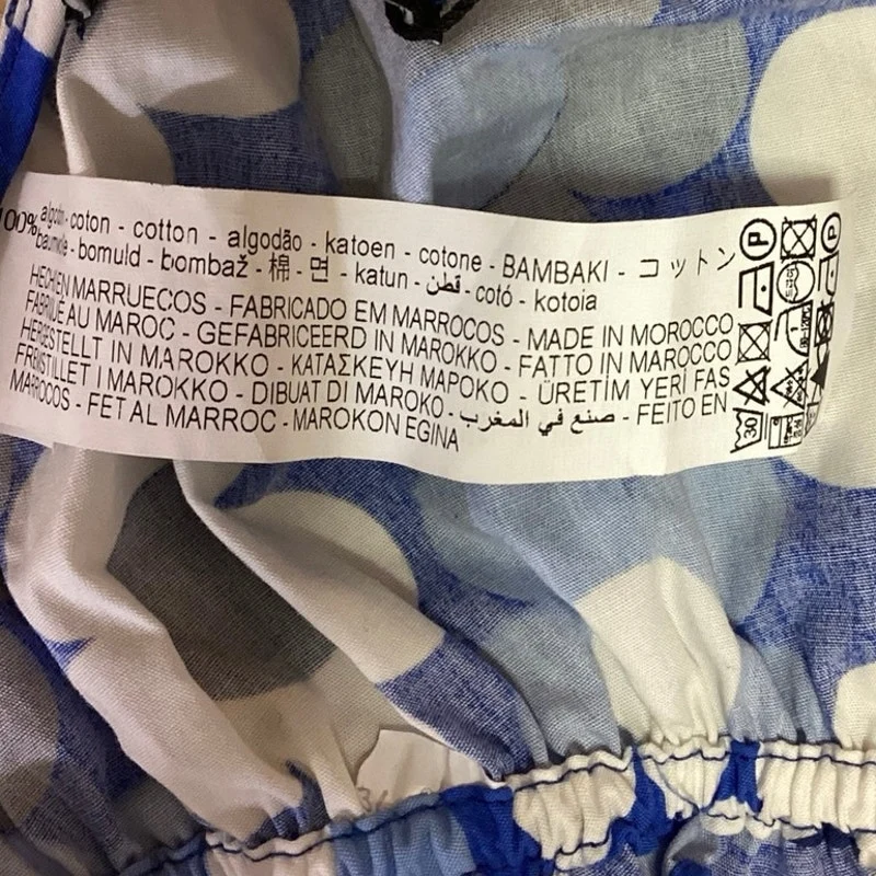 Zara Women's Blue Floral Print Spaghetti Strap Lace Up Back Crop Top Size XS - Image 4