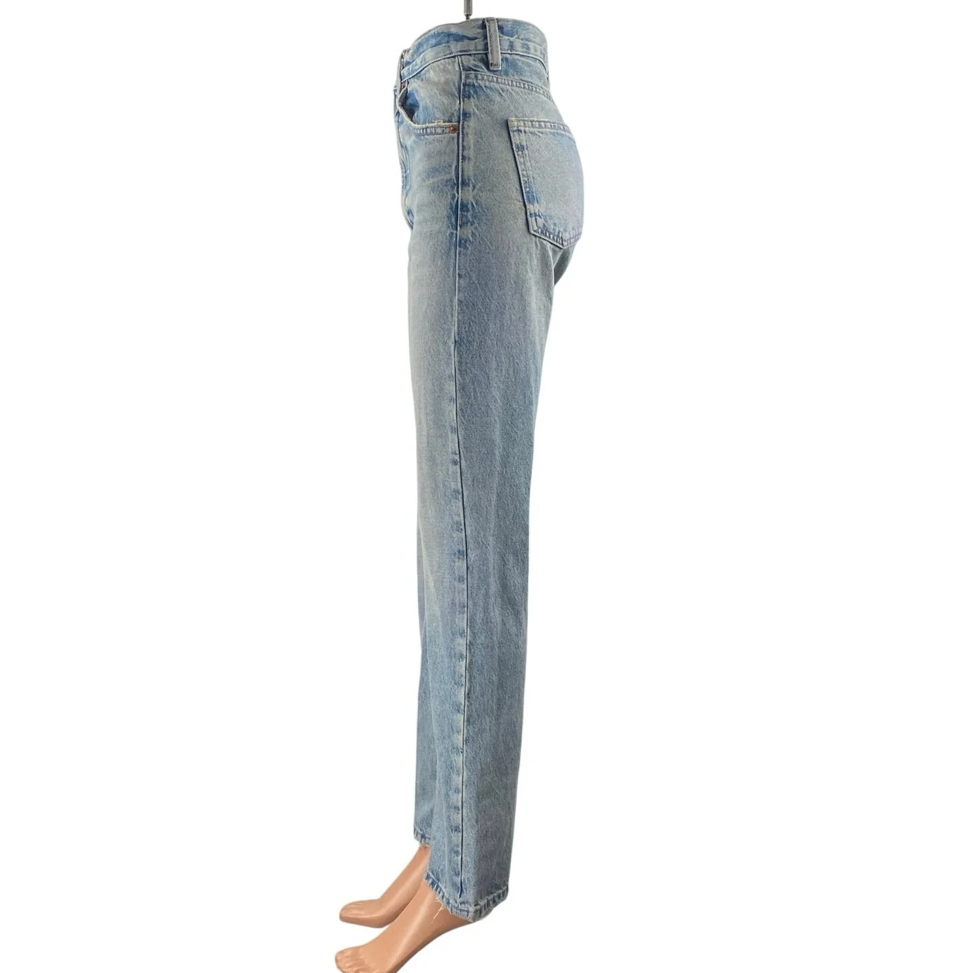 Zara Women's Blue High Waisted Light Wash Flared Bootcut Denim Jeans Size 32 - Image 2