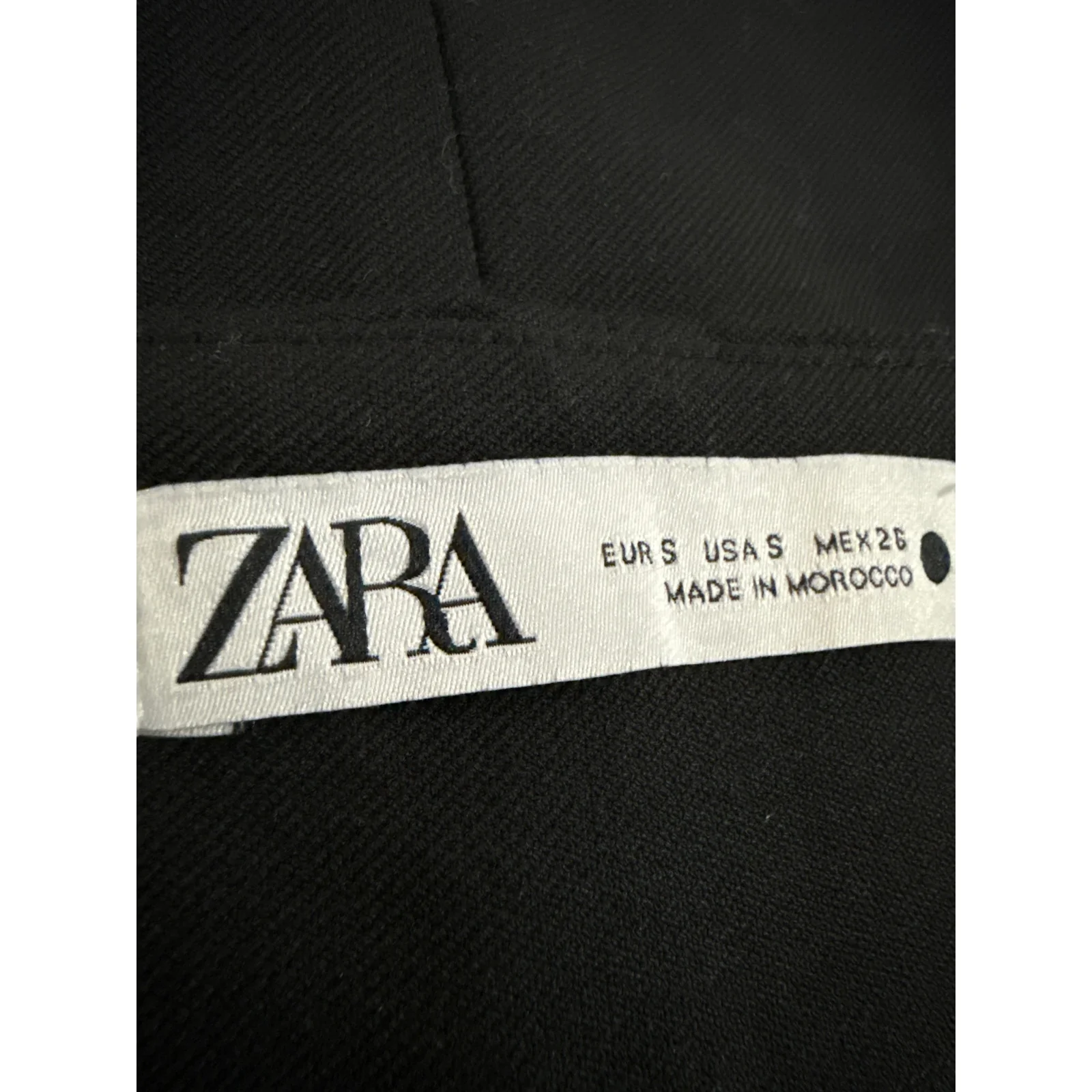 Zara Women's Blue High Waisted Zipper Career Flare A Line Mini Skirt Size S - Image 4